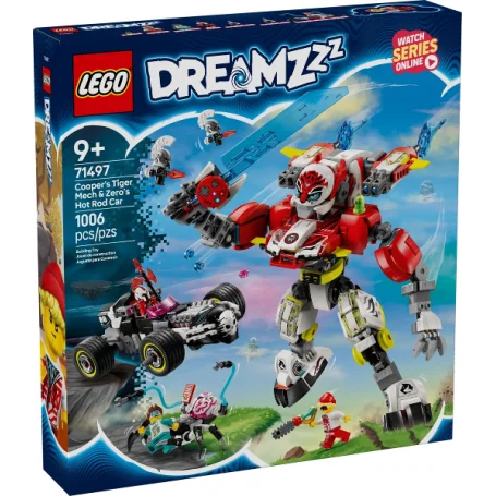 LEGO 71497 Cooper’s Tiger Mech & Zero’s Hot Rod Car